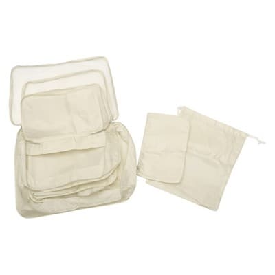 Unique Bargains Portable Packing Cube Set Gray 6 Pcs